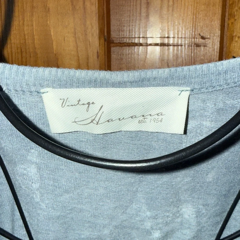 Vintage Havana Light Blue Sweater long horn western country rodeo causal top - Picture 3 of 5